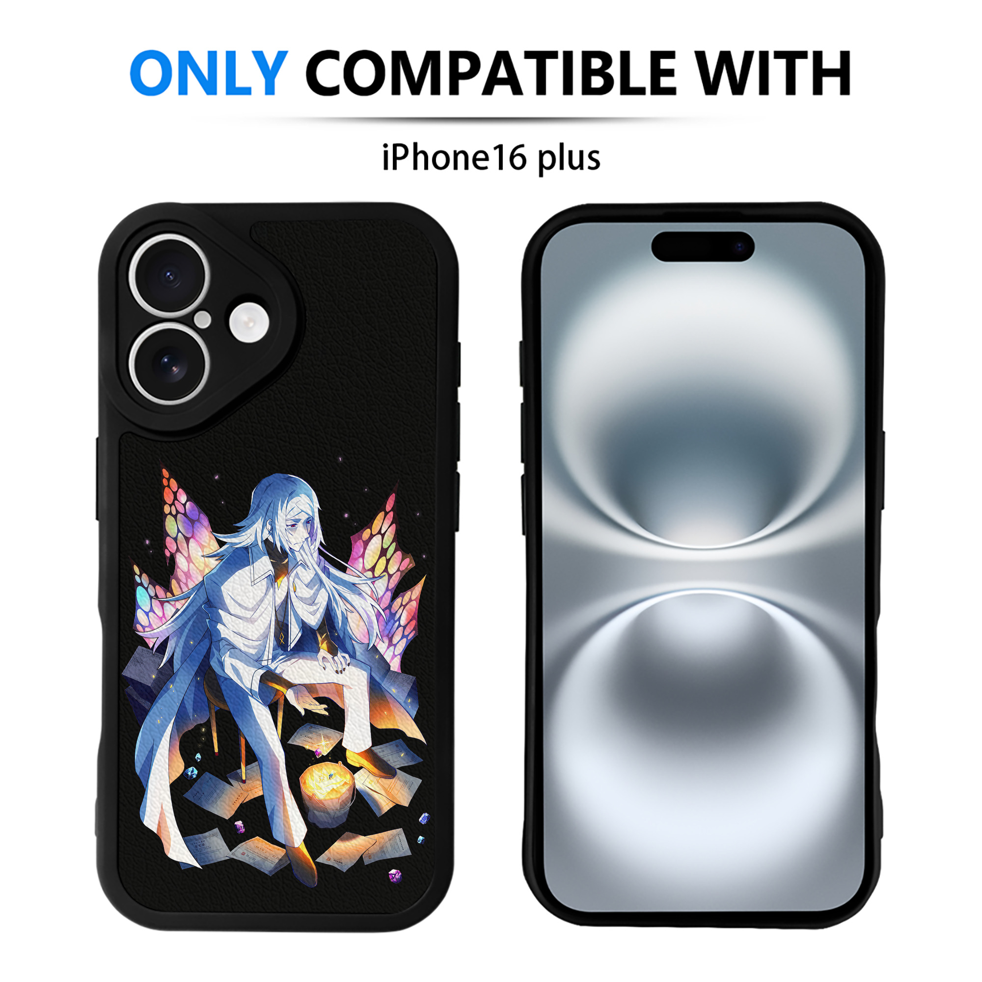 （画像用） 文豪ストレイドッグス Bungo Stray Dogs 【iPhone 16シリーズ対応】シリコンスマホケース（レザー調） 材質：シリコン